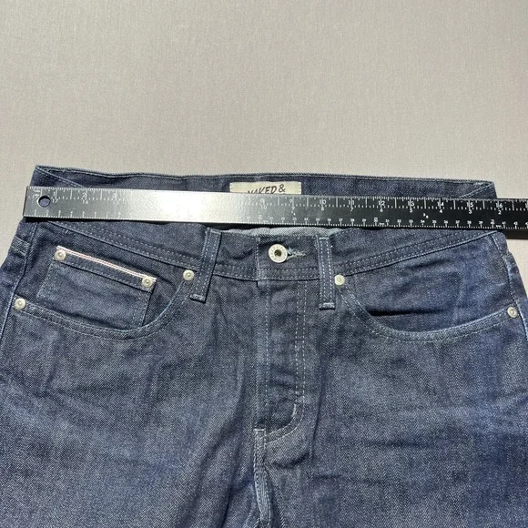 Naked & Famous Weird Guy Jeans Mens 32 Selvedge Denim Button Fly Indigo 32x33 - Picture 11 of 16